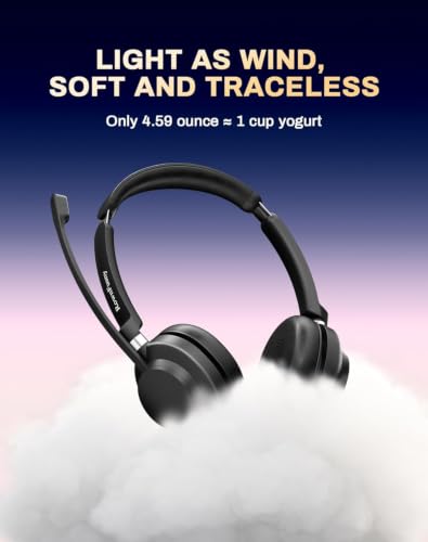 USB Headset with Microphone for PC/Office/Call Centers/Home | Computer Headset with Volume Control & Mic Mute,Compatible with Teams/Zoom/Skype - color: Black