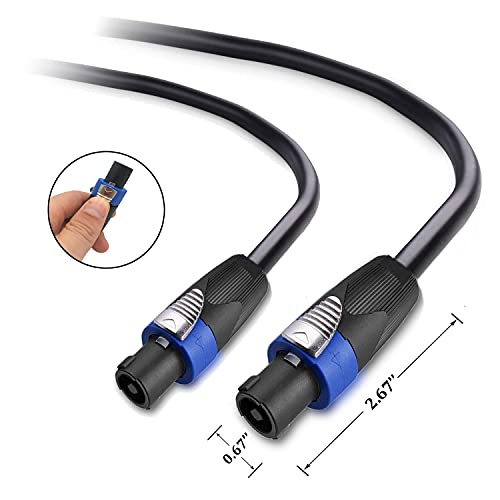 2 Pack Pro Speakon to Speakon Cable 30 Feet 12AWG 2 Conductor Twist Lock - size: 30FT/2PACK