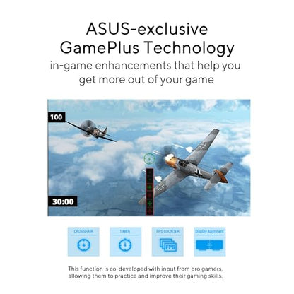 ASUS 22” Eye Care Monitor (VP229QF) – 100Hz, IPS, Full HD, 99% sRGB, Frameless, Adaptive-Sync, DisplayPort, HDMI, Low Blue Light, Flicker Free, Wall Mountable, 3 yr Warranty | Includes monitor arm, base and HDMI cable for mounting, connectivity and assemb