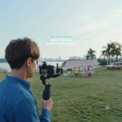 Hollyland Lark M2 Duo Wireless Microphone System, 2-Person Clip-On Mic, Noise Cancellation, with 13" Tripod & 16GB MicroSD Card (Shine Charcoal, Camera Version) - color: Shine Charcoal
