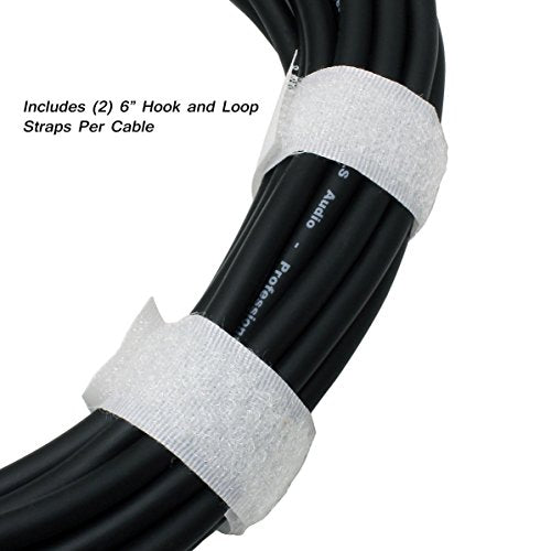 25 Ft Patch Cable Cords - XLR Male to 1/4 inch TRS Black Cables - 25' Balanced Snake Cord (Note: This is NOT A MIC Cable)