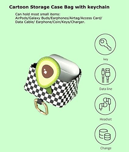 Cartoon Mini Pouch for Airpods pro 2 1 3 Case, Headset Box for Sony LinkBuds S WF-L900 WF-1000XM4 Ambie AM-TW01 Earbuds Skin Galaxy Buds Cover Access Card Keychain SD Keys Coin Purse (05) - color: 05