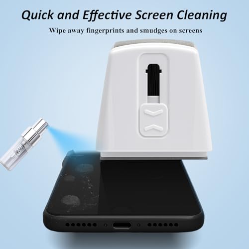 Keyboard Cleaner Brush, Portable for Laptop, Electronics, Home Office Use | High-Density Soft Brush, Retractable Design, Deep Cleaning Screen Spray, Microfiber Polishing Cloth, Multi-Surface Cleaning