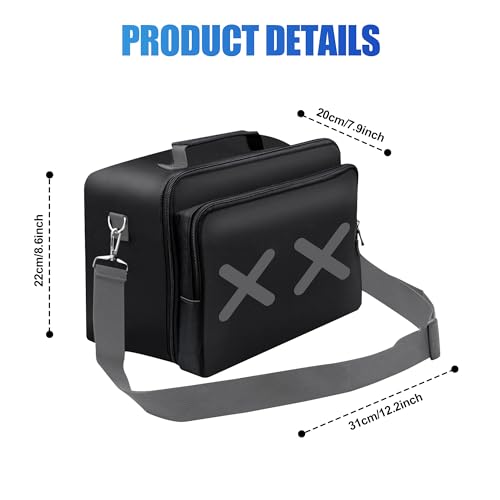 Travel Case Bag Carrying Case Game Storage Bag Protective Case for Xbox Series X Console/Controller/Cables/Multiple Pockets for Gaming Accessories
