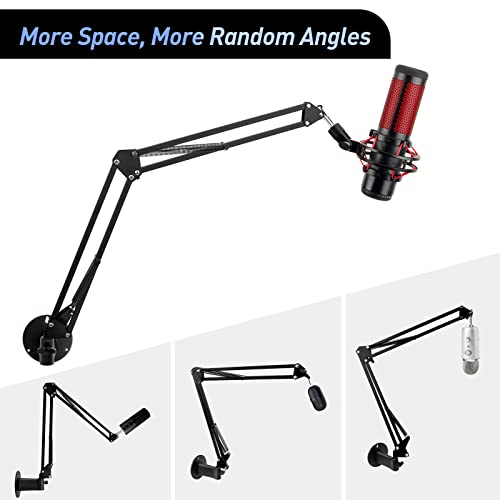 Microphone Wall Mount Boom Arm - Microphone Wall Mount for Mic holder，Horizontal Mounting Wall，Space Saving Desktop Metal Mic Stand Clamp by SUNMON - color: Microphone Wall Mount