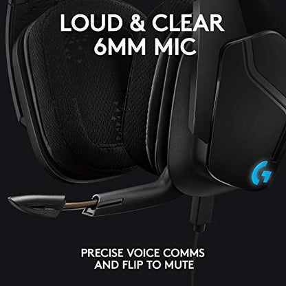 Logitech G635 DTS, X 7.1 Surround Sound LIGHTSYNC RGB PC Gaming Headset - style: Wired
