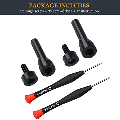 QC35 Hinge Screws Fit Great QuietComfort 35 II Hex Screw, Metal Hinge Swivel Screw Hinge Pin Parts Replacement for Bose QuietComfort 35 II/QC35 II/QC35/QC45/QC45 SE/QC25/QC Wireless Headphones (Black) - color: Black
