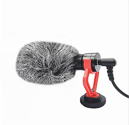 Cardioid Shotgun Microphone for Camera & Smartphone, 3.5mm Plug & Play Condenser Mic with Shock Mount & Windscreen, External Vlog Mic for YouTube & Podcast for Sony NEX-VG20H