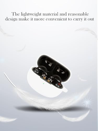Case for EarFun Clip Wireless Open Earbuds,Soft Protective,Shockproof, BOVUGAC Silicone Case Cover with Keychain & Cleaning Kit & Lanyard-White - color: White