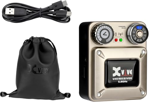 Xvive U45 Wireless in Ear Monitor System Receiver, 5.8ghz IEM System Receiver(Only) with Channel Scan Mode - style: U45RX