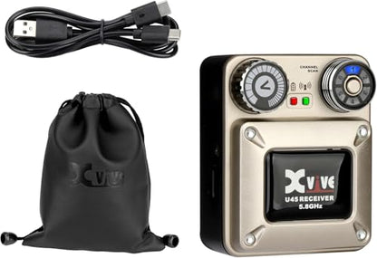 Xvive U45 Wireless in Ear Monitor System Receiver, 5.8ghz IEM System Receiver(Only) with Channel Scan Mode - style: U45RX