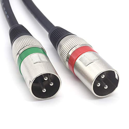 Dual XLR Female to RCA Cable,2 XLR to 2 RCA Male Phono Plug HiFi Audio Cable for Amplifier Mixer Microphone Patch Cable (5FT/1.5M) - color: 1.5m(2 XLRF-2 RCAM)