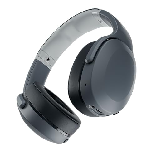 Skullcandy Crusher Evo Wireless Multi-Sensory Bass Headphones - Chill Grey | Bluetooth, Noise Isolating Over-Ear Fit, 40 Hours Battery, Microphone, Working Out, Gym, Travel, Studying, Music - color: Chill Grey