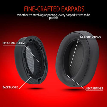 Krone Kalpasmos Replacement Earpads for Sony WH-H900N h.Ear on 2 & Sony MDR-100ABN Headphones, Sony Headphone Cushions Compatible with Sony 900N, Sony WH H900N earpads with Soft Foam Leather(Grey) - color: Grey