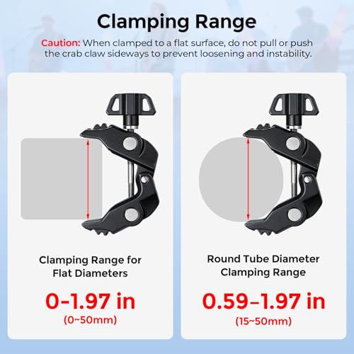 Magnetic Phone Holder for Mic Stand, 360° Rotatable Phone Mount with Clamp | All-Metal Clip Phones Mount for Microphone & Music Stands, Compatible with Magsafe & iPhone 17/16/15/14/13/12