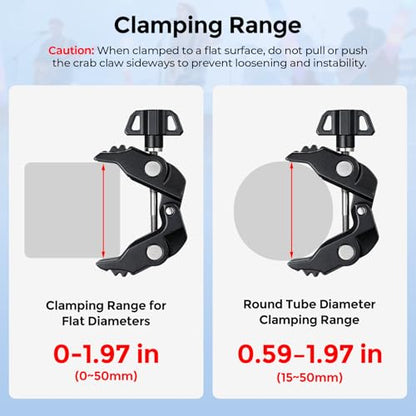 Magnetic Phone Holder for Mic Stand, 360° Rotatable Phone Mount with Clamp | All-Metal Clip Phones Mount for Microphone & Music Stands, Compatible with Magsafe & iPhone 17/16/15/14/13/12