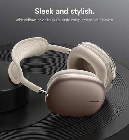 SURITCH AirPods Max Case, TPU Anti-Scratch Ear Cups Cover, Rugged Shockproof Protective Accessories for Apple Headphones - Desert Titanium - color: Desert Titanium