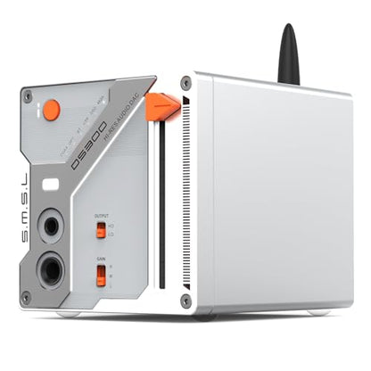 SMSL DS300 Balanced DAC Headphone Amplifier 3000mWx2 Power ES9039Q2M Chip | Decoder 6.35mm/4.4mm XLR/RCA Output XU316 32bit/768kHz DSD512 for Home Audio/PC with USB/Optical/Coaxial/Bluetooth