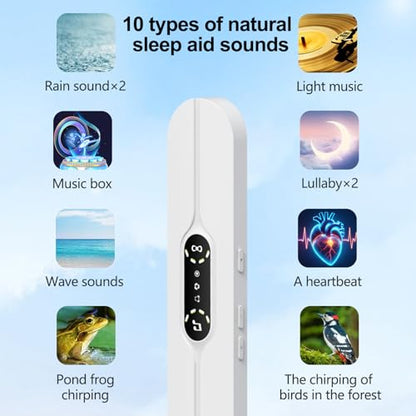 Hesond Pillow Speaker Bone Conduction White Noise with LED Display Timer