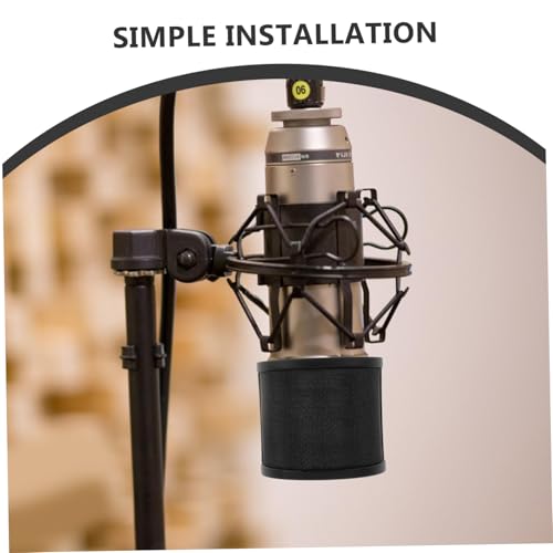 U Shaped Mic Windscreen Shield for Microphone Noise Isolation - size: 10.00X10.00X9.50CM
