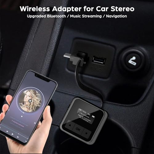 Bluetooth 5.3 Transmitter Receiver for TV to 2 Wireless Headphones Dual Link 2-in-1 Wireless Bluetooth Audio Adapter with 3.5mm Aux/USB C for Airplane Gym Car/Home Stereo System