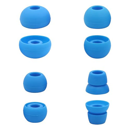 hopopwer Replacement Silicone Earbuds Tips for Powerbeats 3 Powerbeats 2, 4 Pairs Earbuds Silicone Ear Tips Set - Small, Medium, Large and Double Flange (Blue) - color: Blue without Pen