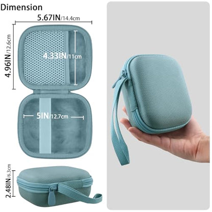 for Bose New SoundLink Micro 2nd Gen Speaker Protective Case, Blue | EVA Hard Shell, Soft Velvet Lining, Durable Wrist Strap, Portable Travel Bag with Carabiner, Mesh Accessory Pocket - color: Blue Case