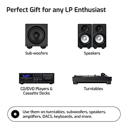 Speaker Isolation Feet – 8-Pack 1.5" Bigfoot Rubber Pads by Hudson Hi-Fi – Non-Adhesive, Anti-Vibration Feet for Turntables, Subwoofers, Amplifiers – 50 Duro, Non-Skid Audio Bumpers