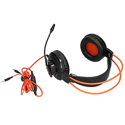 Gaming Headset Lightweight Adjustable with Microphone for and PC Sound Control