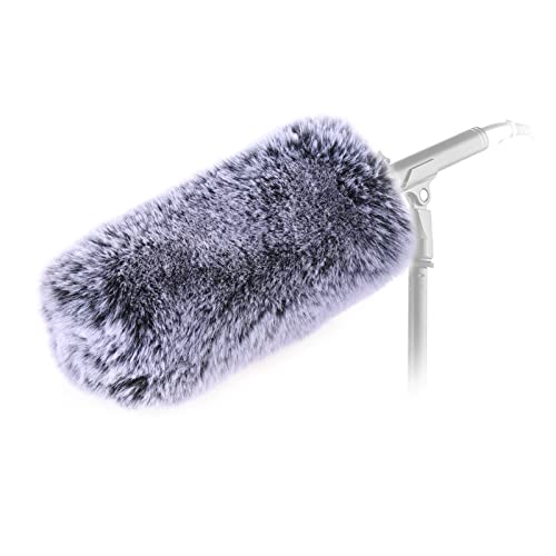 Andoer Outdoor Microphone Windscreen Fur Noise Reduction Mic Wind Muff Replacement for RODE VideoMic Pro/RODE VideoMic Pro-R/BOYA BY-BM3030/ BOYA BY-BM3031/ BOYA BY-BM3032