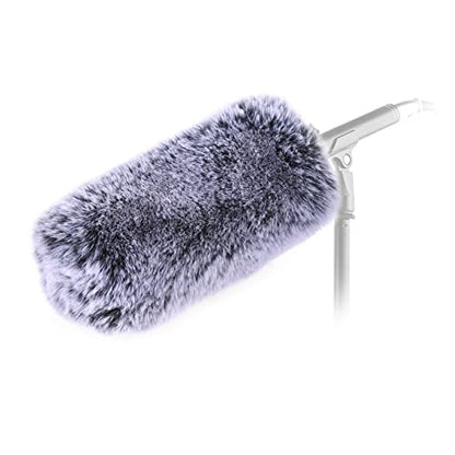 Andoer Outdoor Microphone Windscreen Fur Noise Reduction Mic Wind Muff Replacement for RODE VideoMic Pro/RODE VideoMic Pro-R/BOYA BY-BM3030/ BOYA BY-BM3031/ BOYA BY-BM3032