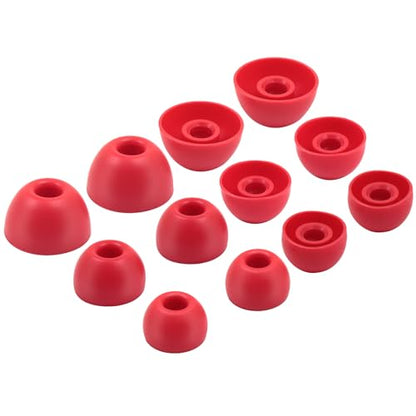 6 Pairs Replacement Silicone Ear Tips Compatible with Beats Studio Buds/Fit Pro/Studio Buds +, Silicone Earbuds Eartips Buds Cover Set for Beat Studio Buds (Red) - color: Red with Pen