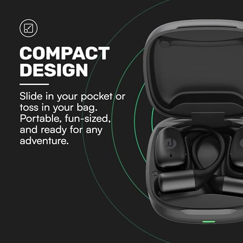 Raycon Essential Open Ear Earbuds – Open Ear Headphones, Earbuds Wireless Bluetooth, Sweat & Water-Resistant Earphones, Running Headphones with Ultra-Lightweight Design, 36 Hours Battery Life (Mint) - color: Mint
