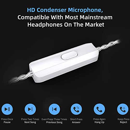 KZ ZSN PRO X in-Ear Earbud Headphones with Mic Dual Driver 1BA+1DD Hybrid Wired Gaming Earbuds Earphones Compatible with Android, iPhone, iPad, Laptops, MP3 and Most 3.5mm Interface (Blue with Mic) - color: Deep Blue, size: With Mic