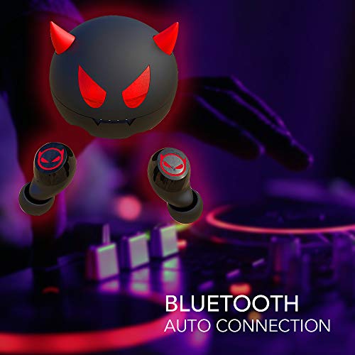 Cute Litte Devils Wireless Earphones, Waterproof, CVC 8.0 Noise Cancelling in-Ear erbuds, TWS Stereo Headphones, Built in Mic Headset Premium Sound with Deep Bass,JE-01B_B29 - color: JE-01B_B29