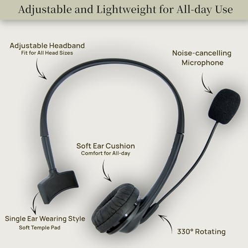 Walkie Talkie Headphones with Microphone, Monaural, Black, Wired, 2 Pin for Walkie Talkies, PTT Microphones, 1 Pack - size: Pack 1