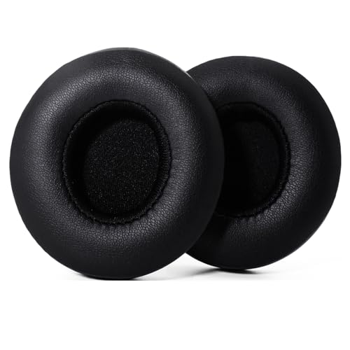 Solo 3 Wireless Earpads Replacement for Beats Solo2 Wired Headphone - Black | Fit for Beats Solo 3/Solo 2 Wireless/Wired A1796/B0534 Headphone, Dust Proof Protein Leather Cushions with Memory Foam Covers - color: Black