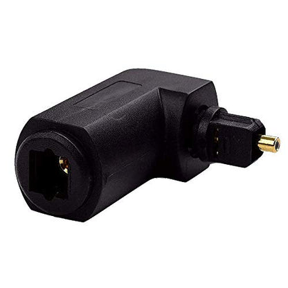 CablesOnline 2-Pack Right Angle (90 Degree) Toslink Digital Optical Audio Adapter (AD-T03-2)