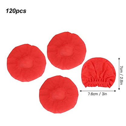 120 Pcs Microphone Caps Disposable | Non - Woven Particle & Saliva Guard Replacement Covers for Handheld Microphones/Home/Studio | 7x7.6cm (Red Yellow) - color: Red Yellow