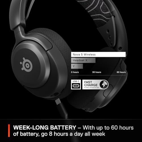 SteelSeries Arctis Nova 5 Wireless Multi-System Gaming Headset - Neodymium Magnetic Drivers [Bluetooth] (Renewed)