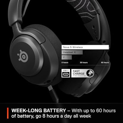 SteelSeries Arctis Nova 5 Wireless Multi-System Gaming Headset - Neodymium Magnetic Drivers [Bluetooth] (Renewed)