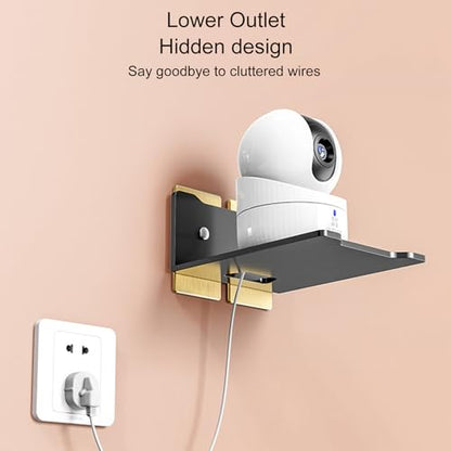 Router Wall Shelf Holder – Wall Mount Bracket, Display Shelf for | Electronics | Floating Shelf for TV Set-Top Box, Wireless Speaker, Audio Router, Projector in Home Office Living Room Setup - size: small