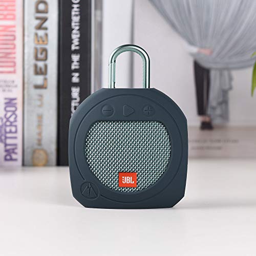 Protective Silicone Stand Up Carrying Case for JBL Clip 3 Waterproof Portable Speaker(Blue) - color: Blue