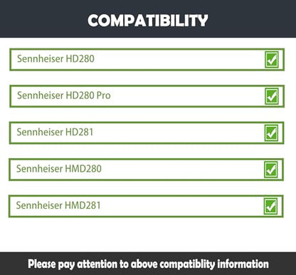 HMD280 Headband Cushion Replacement for Sennheiser HMD280 HMD281 /HD280 HD280-Pro Headphones Ear Cushions with Durable Fabric