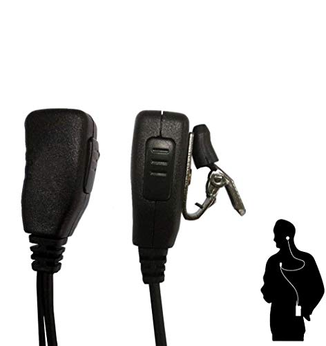 2 Pin FBI Earpiece/Headset for Walkie Talkie with Clear Sound PTT MIC&Soft and Comfort Acoustic Tube for UV-5R BF-F8HP BF-888S, Kenwood TK3230 Two Way Radio (1 Pack) - style: 1 pack