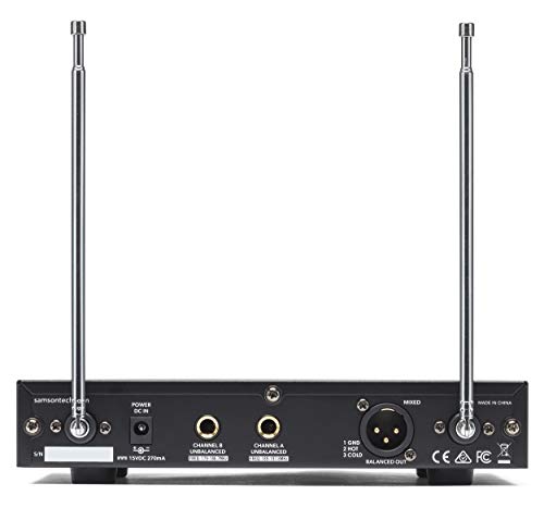 Samson Technologies Samson Stage 212 Handheld Dual-Channel Wireless System with (2) Q6 Dynamic Microphones (E Band) | System w (2) Q6 Mics
