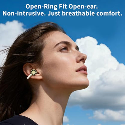 PEICHENG Earbuds Wireless Bluetooth Earphones, 5H Playback 50mAh+400mAh Power Case with Digital Display (Beige) - color: Beige