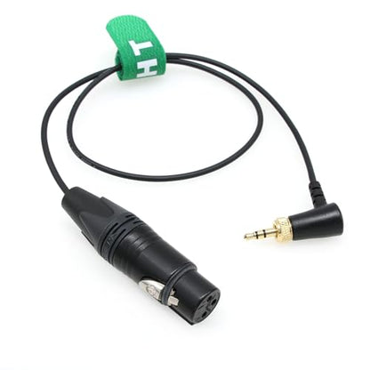Mic Transmitter Audio Cable for Sennheiser SK 500 G4 Sony UWP D11 D21, XLR 3 Pin Female to Right Angle Locking 3.5mm 1/8" TRS 20" - color: XLR3F to right-angle 1/8", size: 50cm
