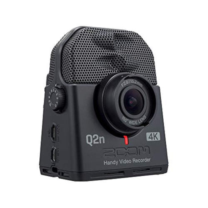 Zoom Q2n-4K Ultra High Definition Handy Video Recorder with Table Tripod Hand Grip, and SanDisk 128GB Extreme microSDXC Card and Energizer Premium Max AA Batteries