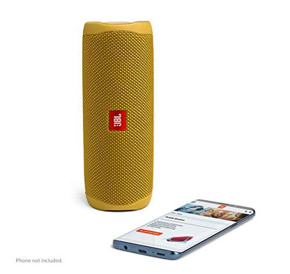 JBL FLIP 5, Waterproof Portable Bluetooth Speaker, Yellow | Sounds better than ever, Bring the party anywhere, Make a splash with IPX7 waterproof design, A rainbow of colours - color: Yellow